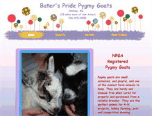 Tablet Screenshot of baterspridepygmys.com